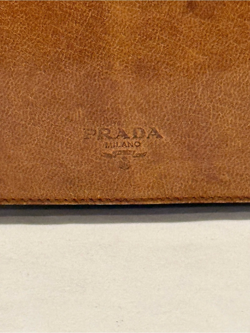 Y2K Prada Brown Leather Tote Or ShyBag with Tortoiseshell Chain Straps - Picture 2 of 11